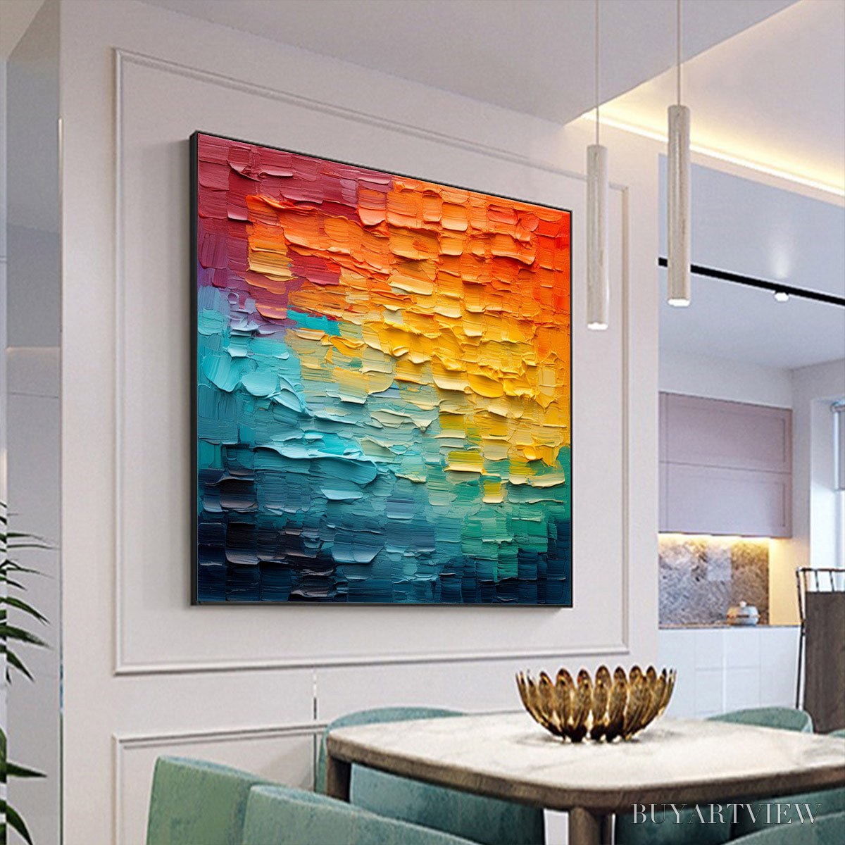 ARTOVITAS Chroma Flow – Textured Abstract Impasto Oil Painting - image 4