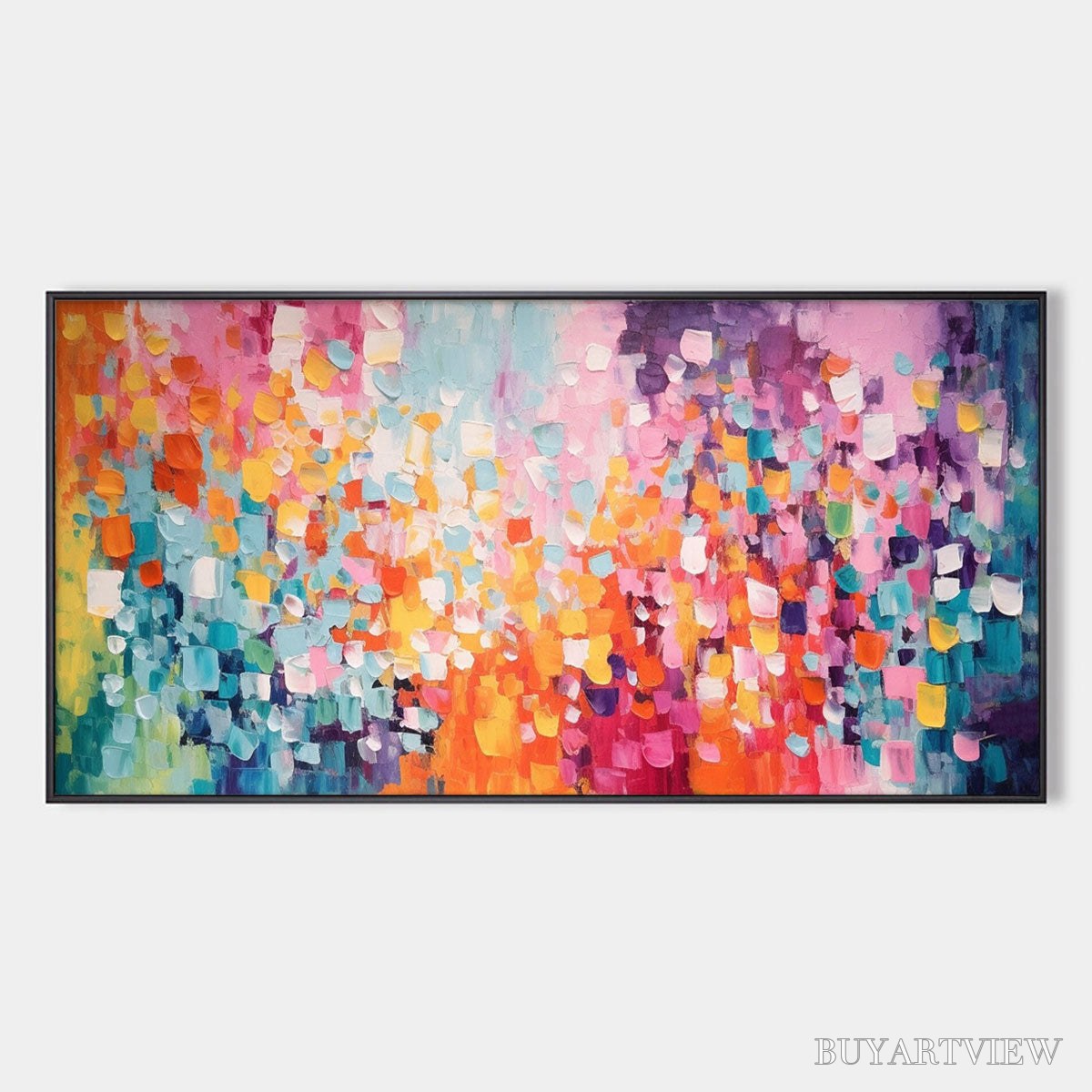 ARTOVITAS Confetti Dreams – Textured Abstract Oil Painting - image 1