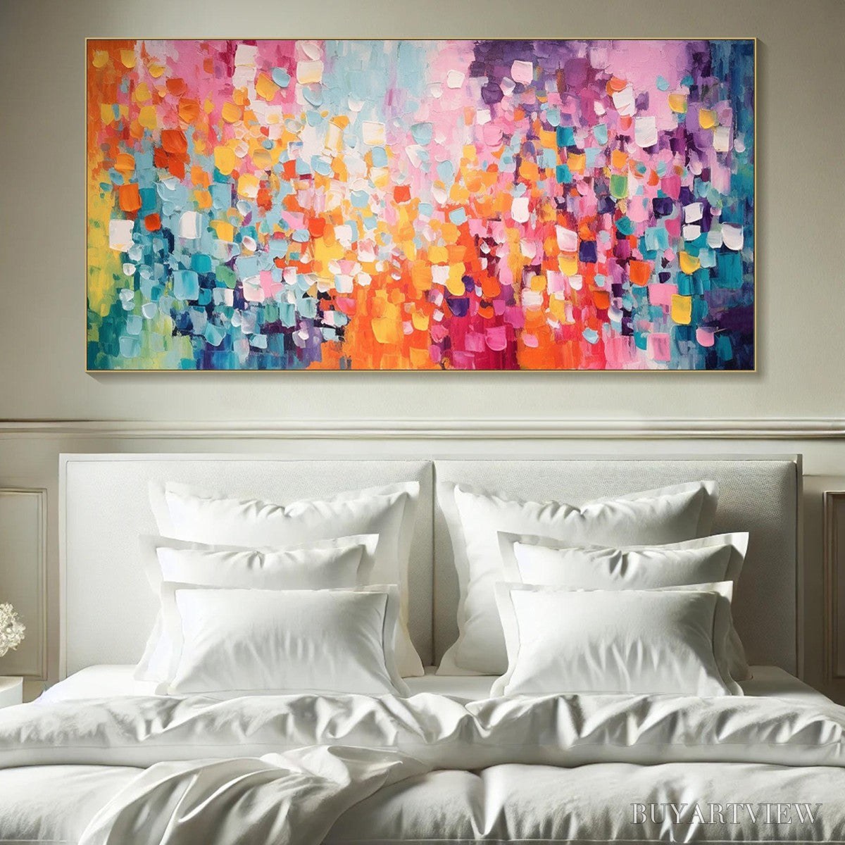 ARTOVITAS Confetti Dreams – Textured Abstract Oil Painting - image 2