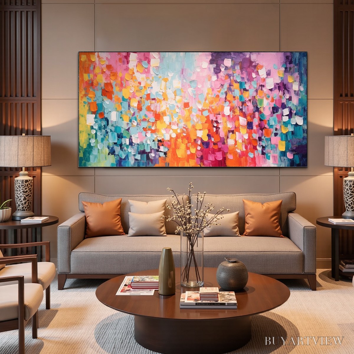 ARTOVITAS Confetti Dreams – Textured Abstract Oil Painting - image 5