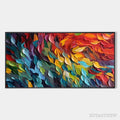 ARTOVITAS Chroma Whispers – Colorful Abstract Impasto Oil Painting on Canvas - image 1