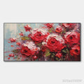 ARTOVITAS Crimson Rhapsody – Impasto Red Rose Painting - image 1