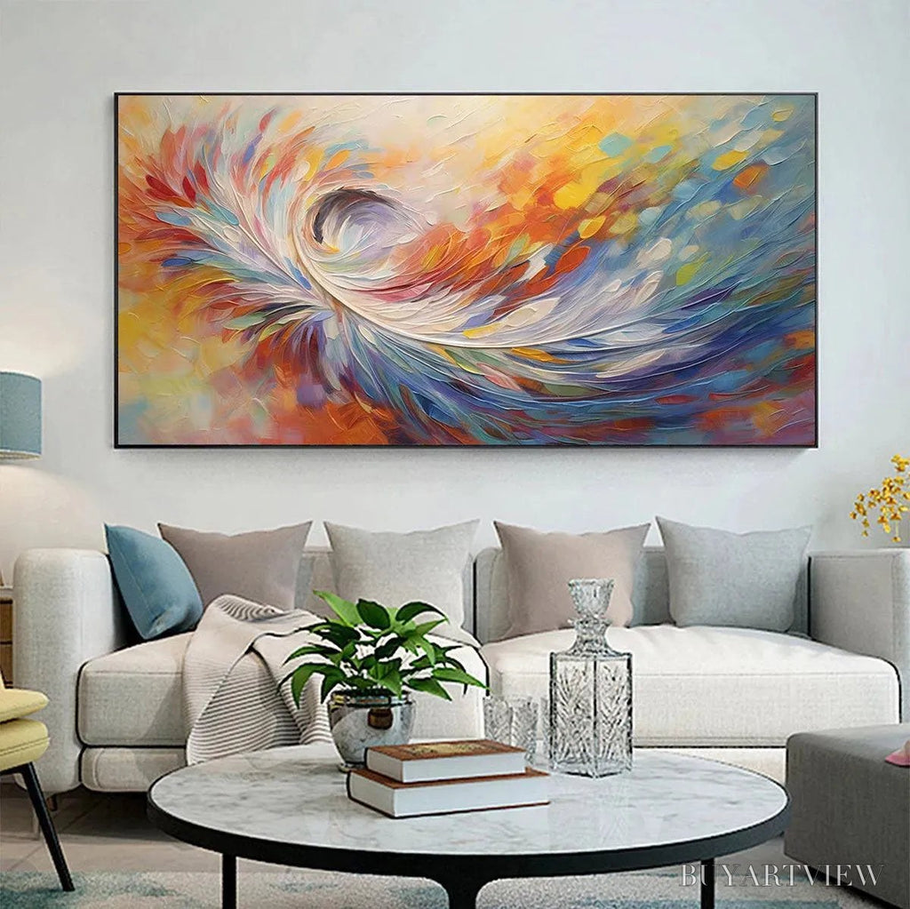 ARTOVITAS Abstract Swirl Oil Painting - Colorful Decor - image 2