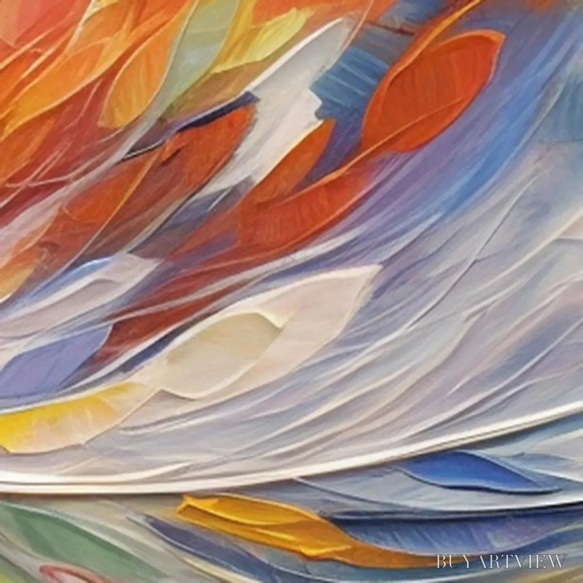 ARTOVITAS Abstract Swirl Oil Painting - Colorful Decor - image 3