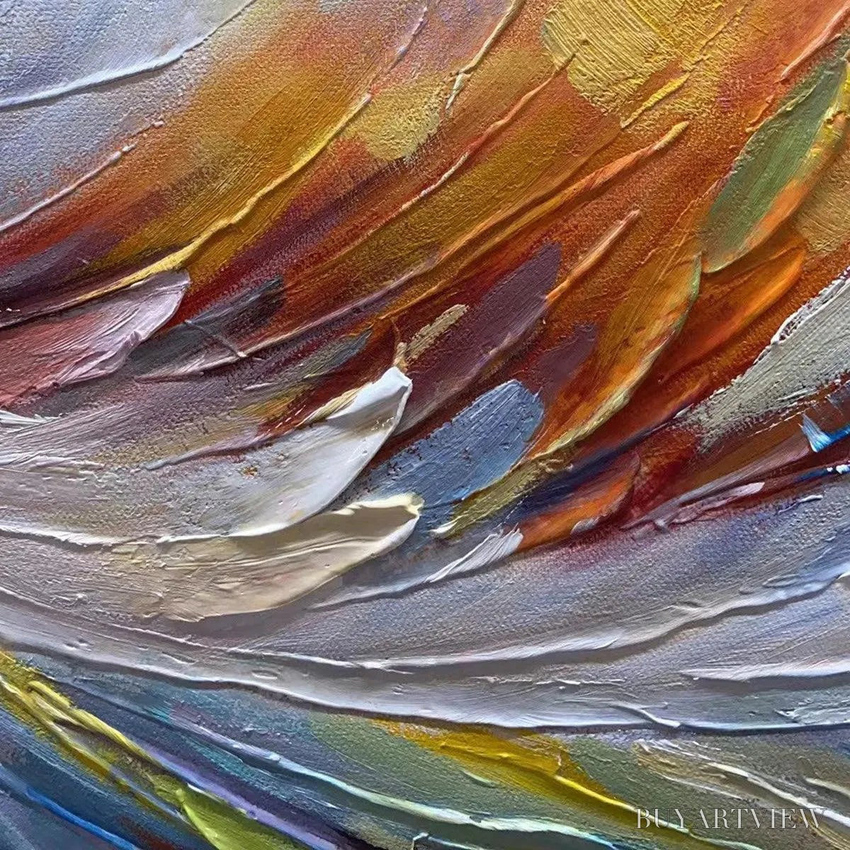 ARTOVITAS Abstract Swirl Oil Painting - Colorful Decor - image 5