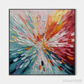 ARTOVITAS Colorful Abstract Burst Oil Painting - Modern Art - image 1
