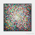 ARTOVITAS Radiant Bloom – Colorful Abstract Impasto Oil Painting - image 1