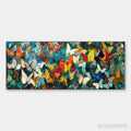 ARTOVITAS Butterfly Whirlwind Panoramic – Butterfly Painting, Panoramic , Colorful Impasto Decor - image 1
