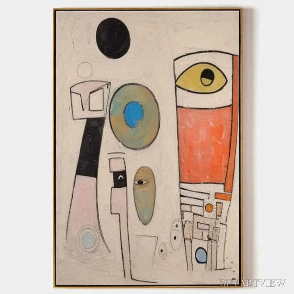 ARTOVITAS Whimsical Forms – Colorful Abstract Painting, Vertical - image 1