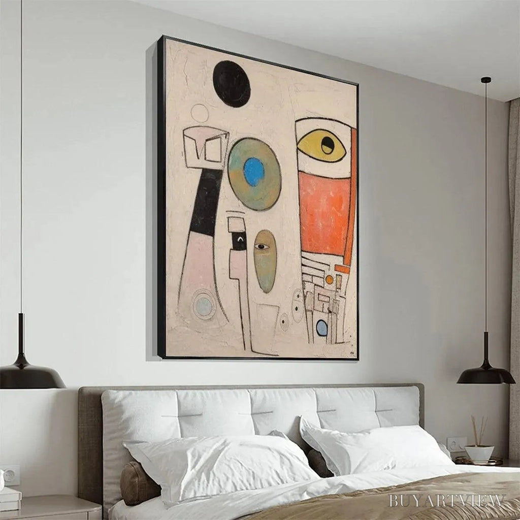 ARTOVITAS Whimsical Forms – Colorful Abstract Painting, Vertical - image 3