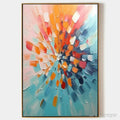 ARTOVITAS Radiant Burst – Textured Abstract Impasto Painting, Vertical - image 1