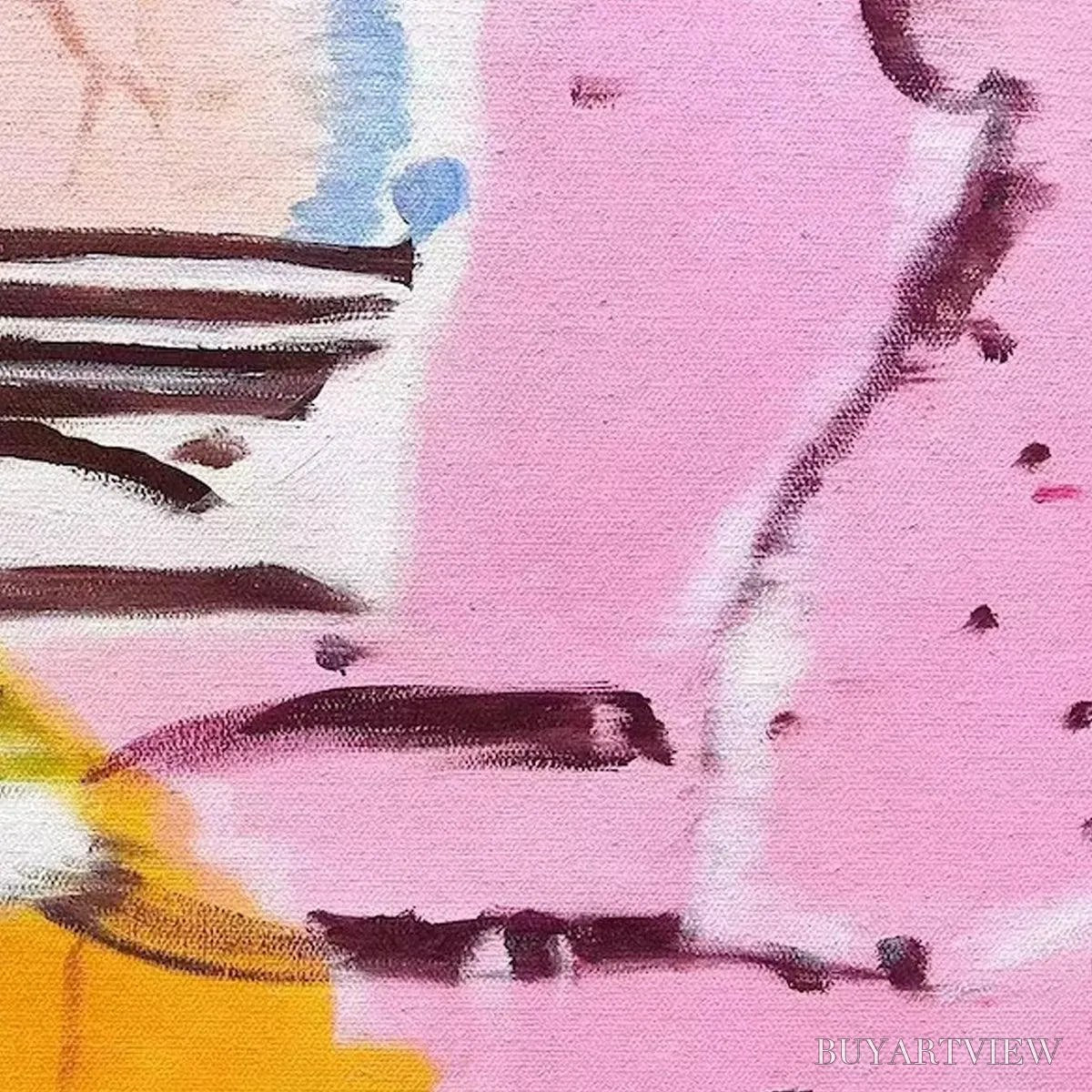 ARTOVITAS Pink Expression – Abstract Expressionist Painting, Pink - image 5