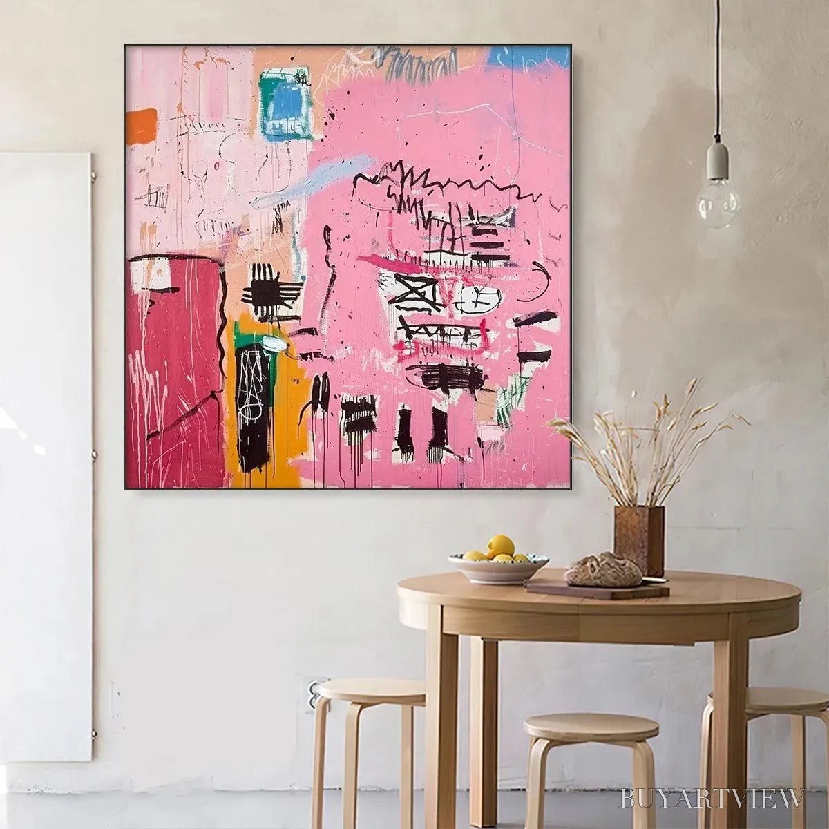 ARTOVITAS Pink Expression – Abstract Expressionist Painting, Pink - image 6