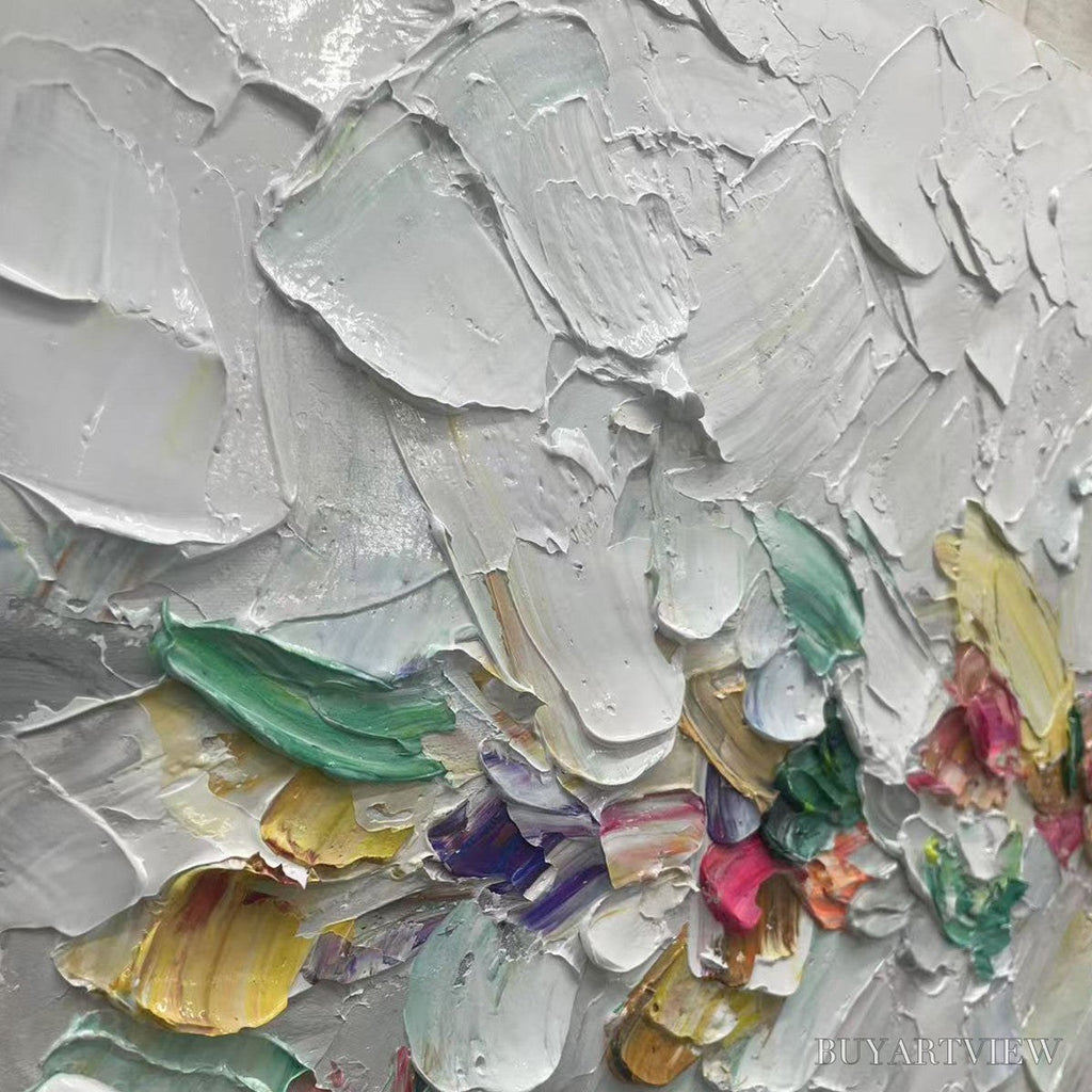 ARTOVITAS Confetti Dream – Textured Abstract Painting in Pastel Rainbow - image 5