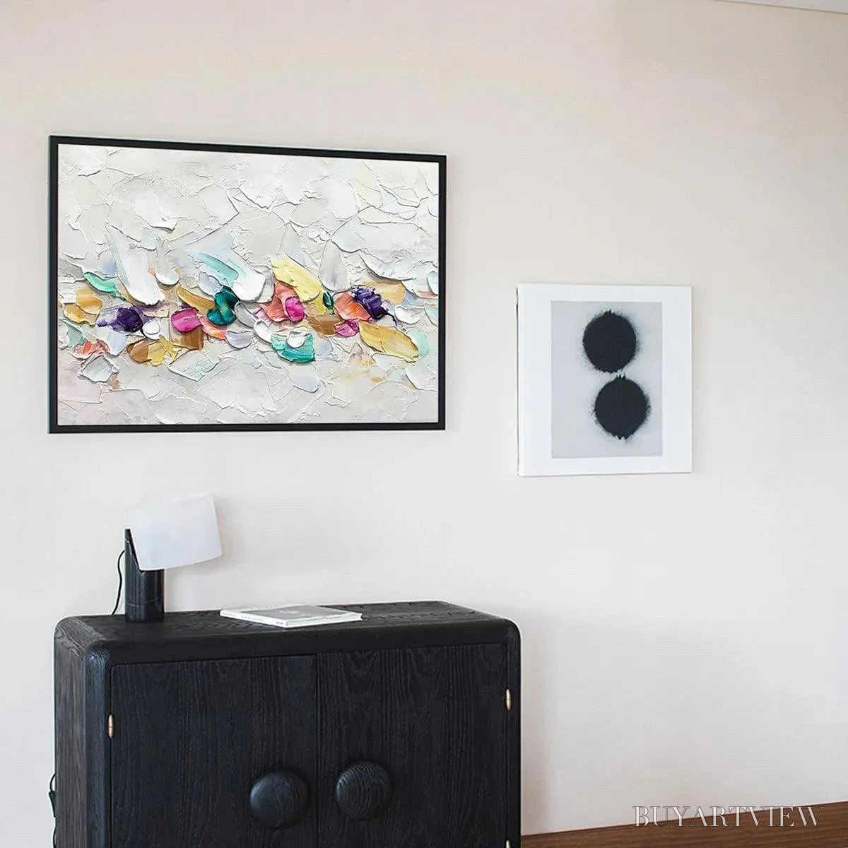 ARTOVITAS Confetti Dream – Textured Abstract Painting in Pastel Rainbow - image 6
