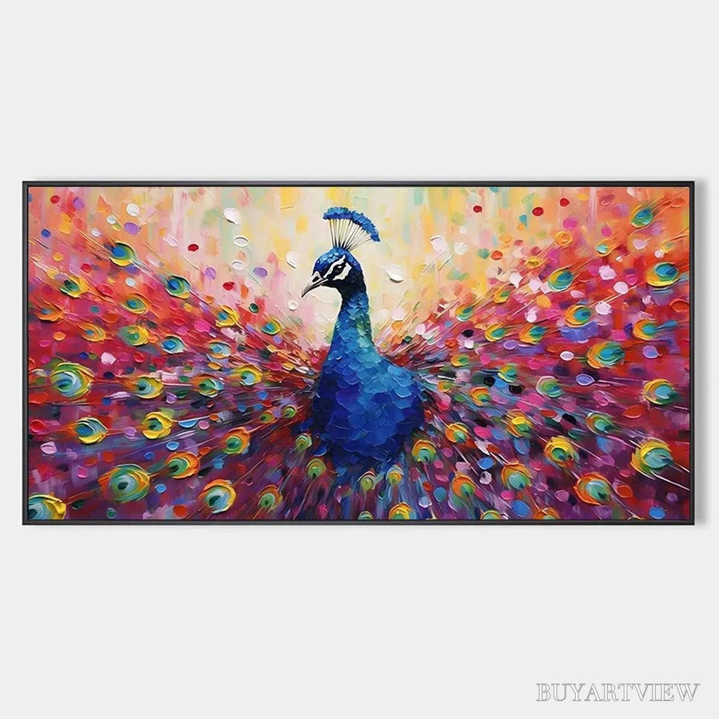 ARTOVITAS Majestic Peacock – Vibrant Peacock Painting on Canvas - image 1