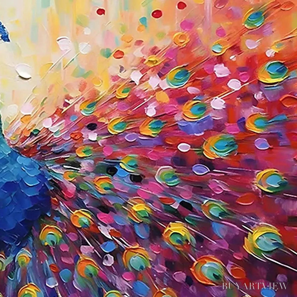 ARTOVITAS Majestic Peacock – Vibrant Peacock Painting on Canvas - image 5