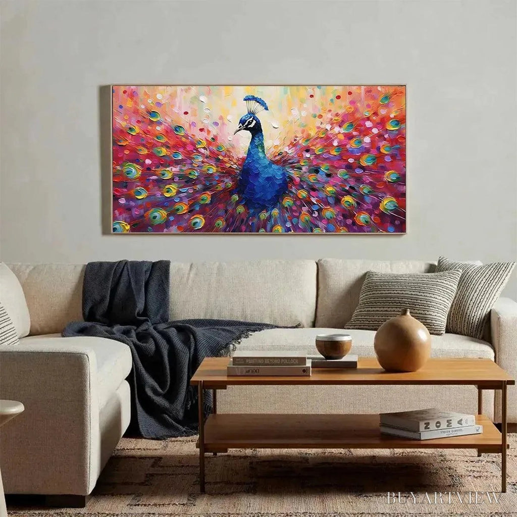 ARTOVITAS Majestic Peacock – Vibrant Peacock Painting on Canvas - image 6