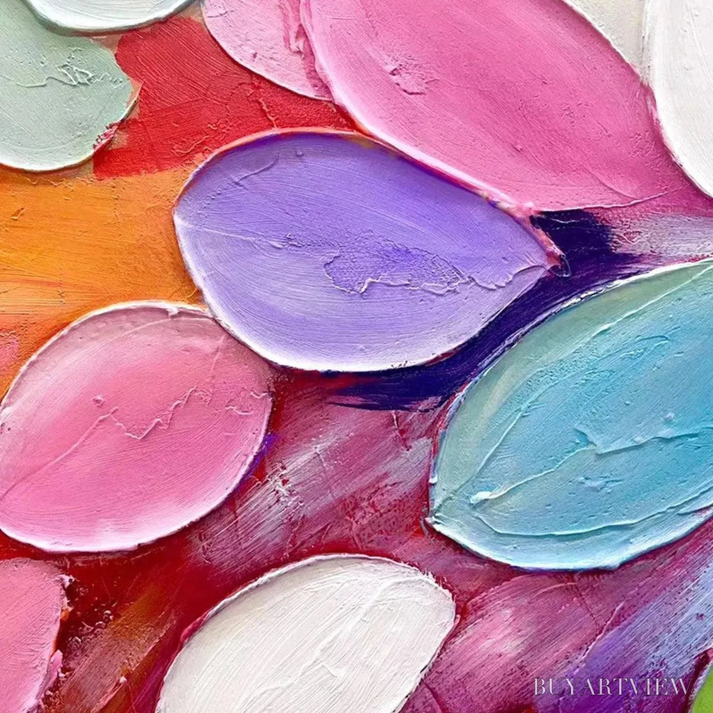 ARTOVITAS Rainbow Burst – Textured Abstract Painting in Rainbow Colors - image 3