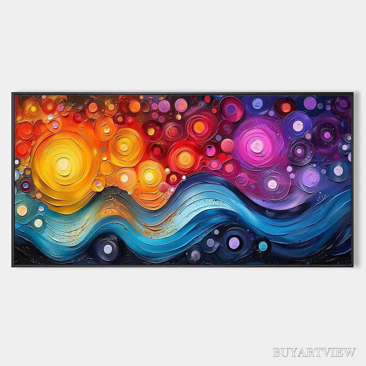 ARTOVITAS Cosmic Whirl – Colorful Abstract Swirl Painting - image 1