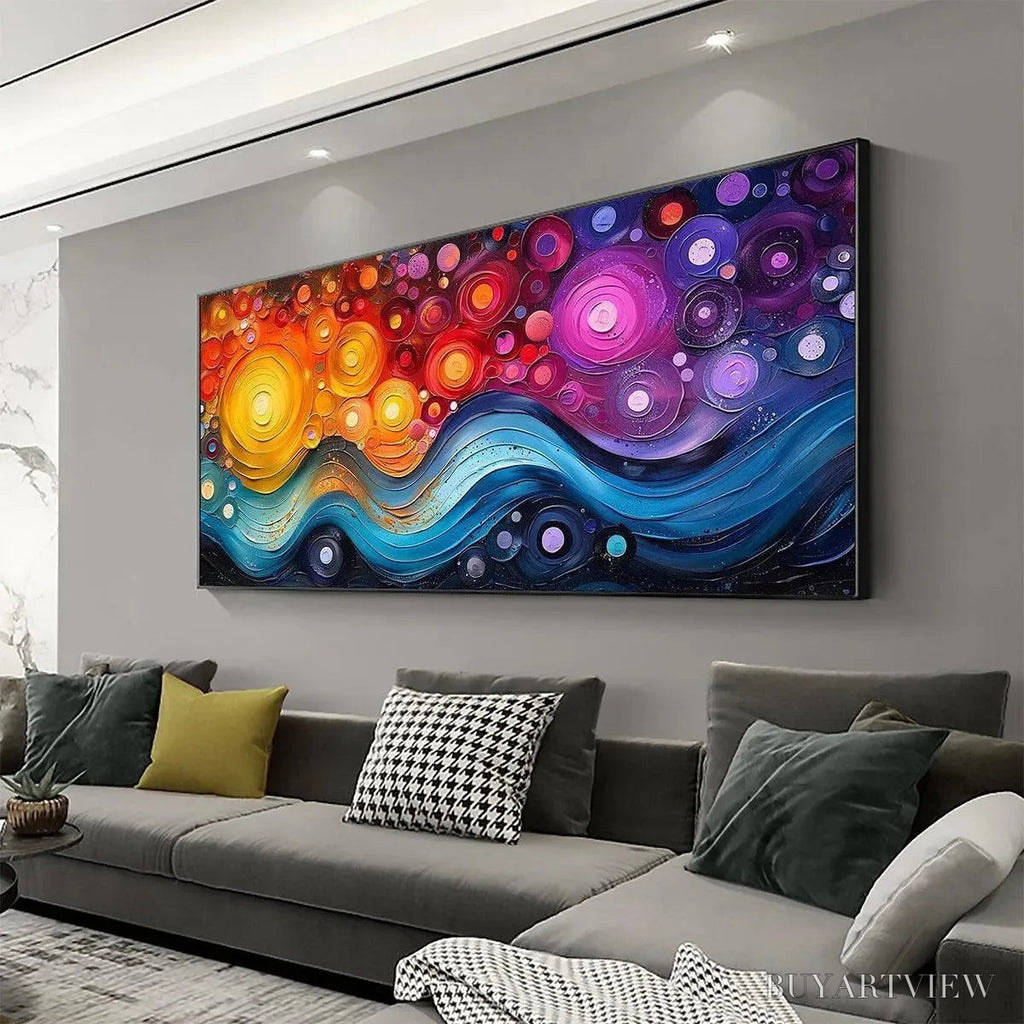 ARTOVITAS Cosmic Whirl – Colorful Abstract Swirl Painting - image 4