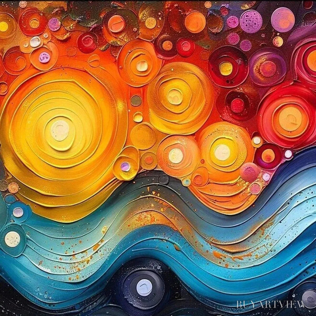 ARTOVITAS Cosmic Whirl – Colorful Abstract Swirl Painting - image 5