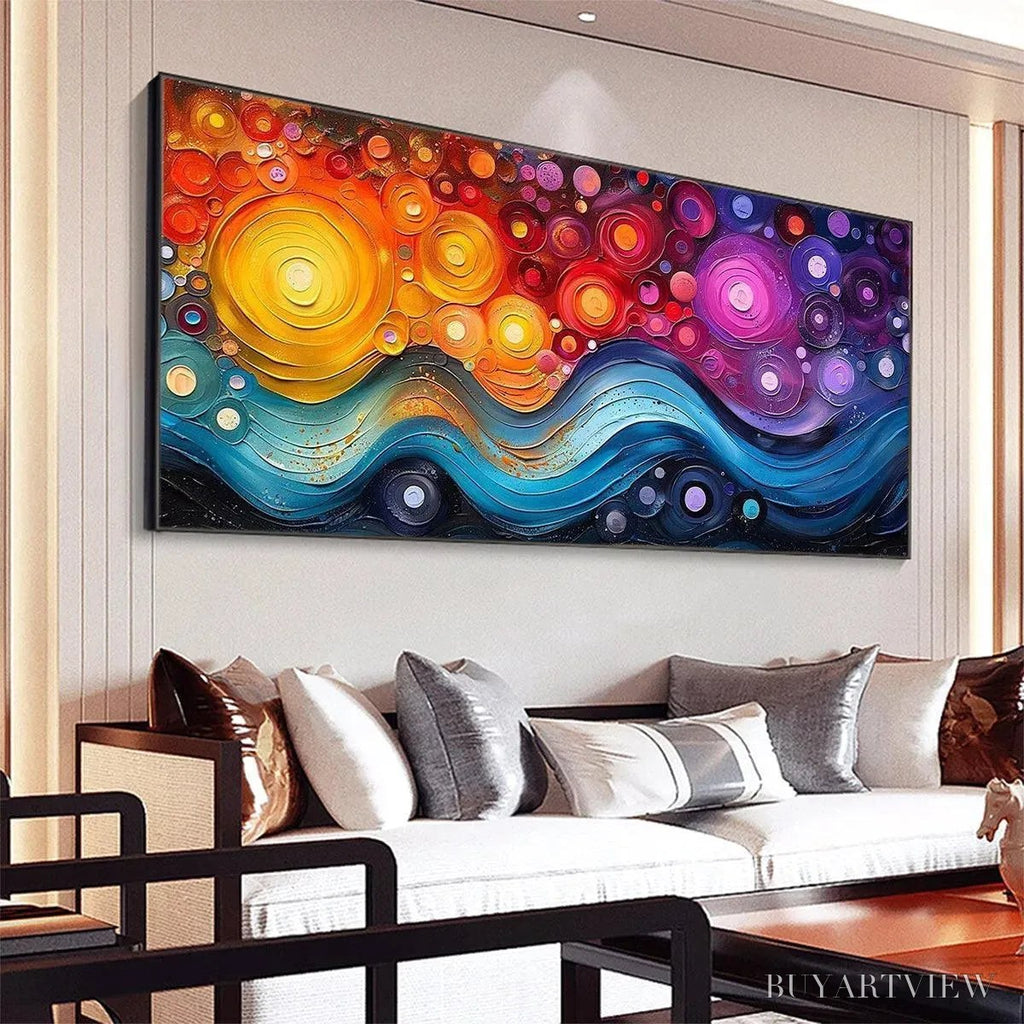 ARTOVITAS Cosmic Whirl – Colorful Abstract Swirl Painting - image 6