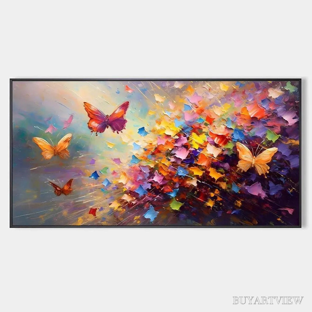 ARTOVITAS Butterfly Flight – Colorful Butterfly Painting on Canvas - image 1