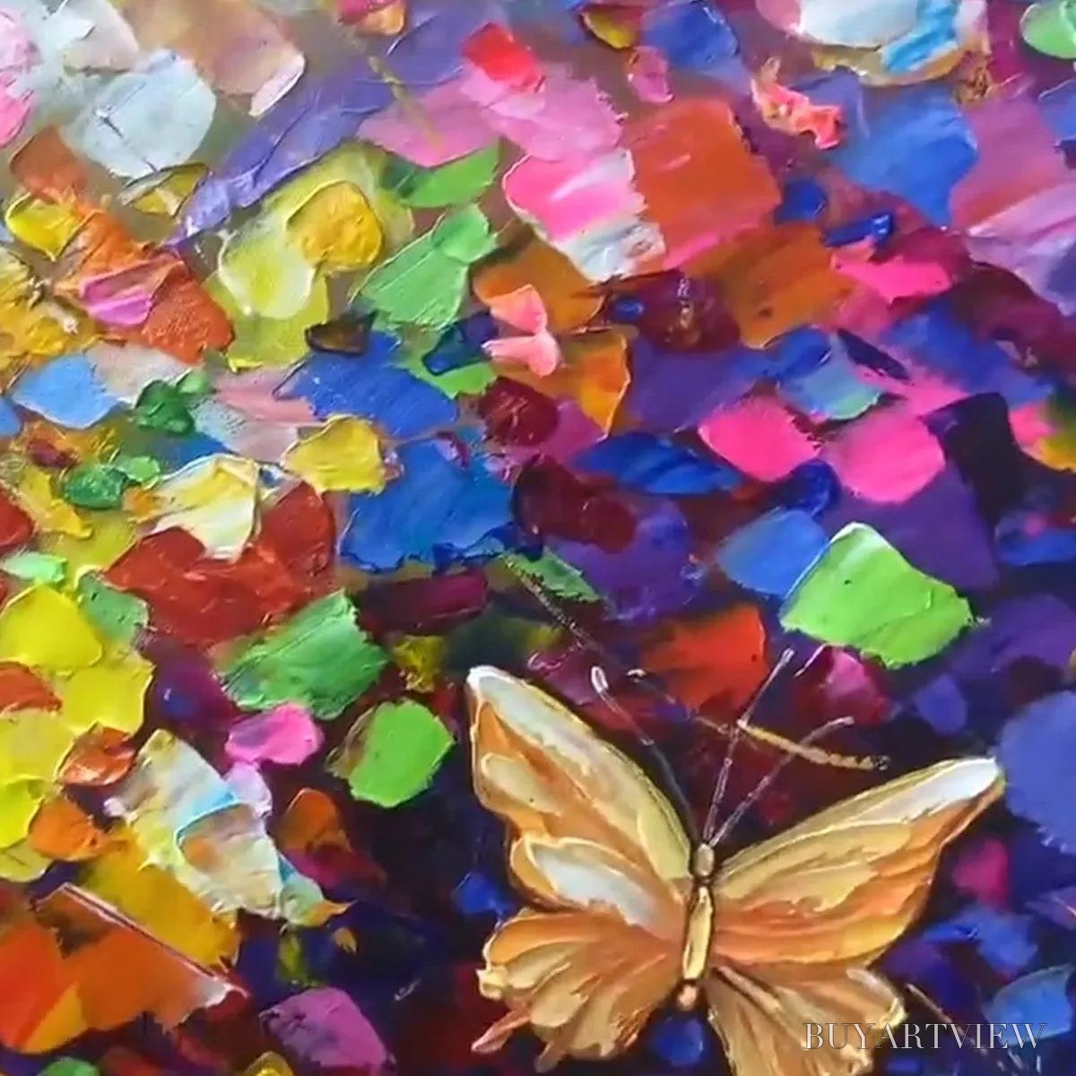 ARTOVITAS Butterfly Flight – Colorful Butterfly Painting on Canvas - image 3