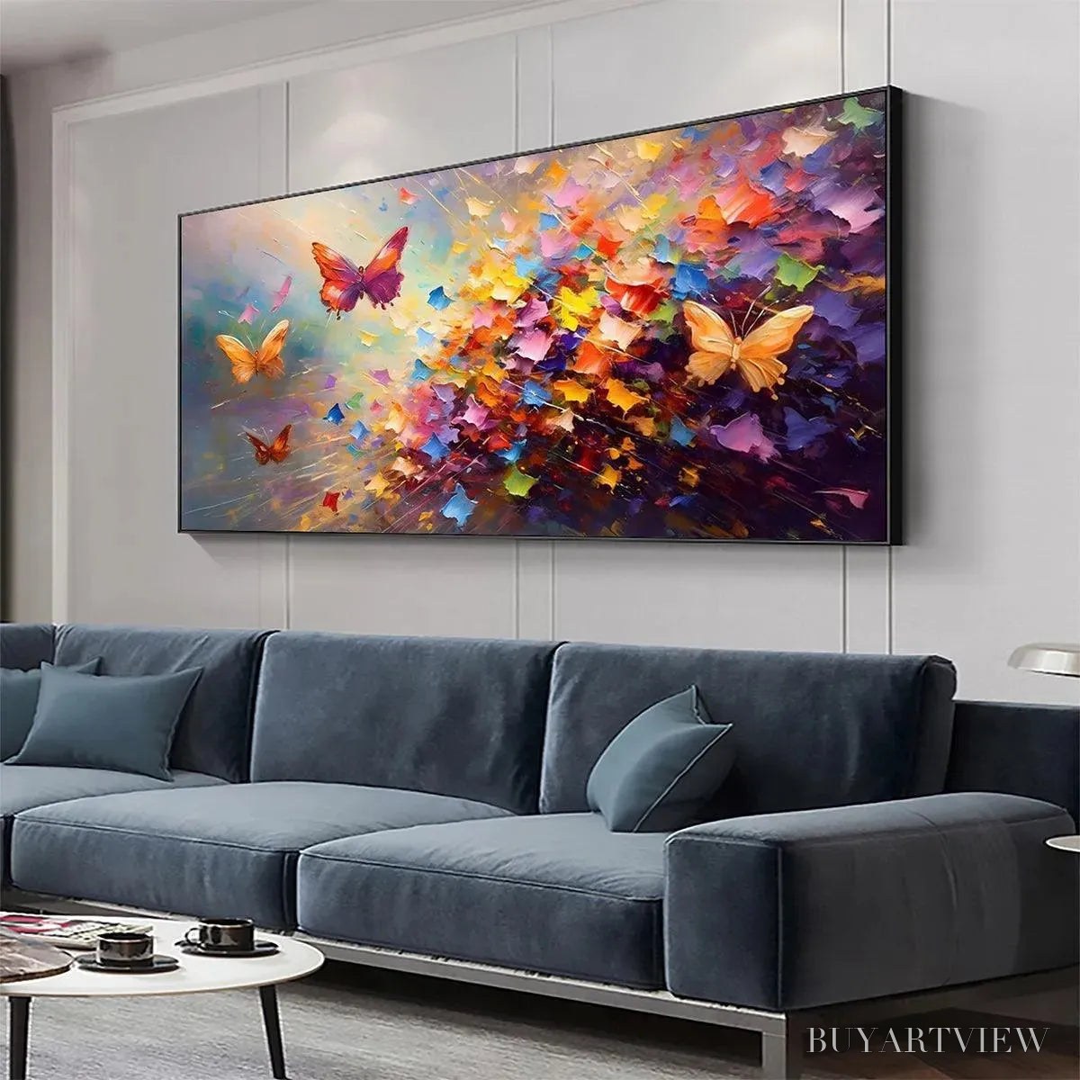 ARTOVITAS Butterfly Flight – Colorful Butterfly Painting on Canvas - image 4