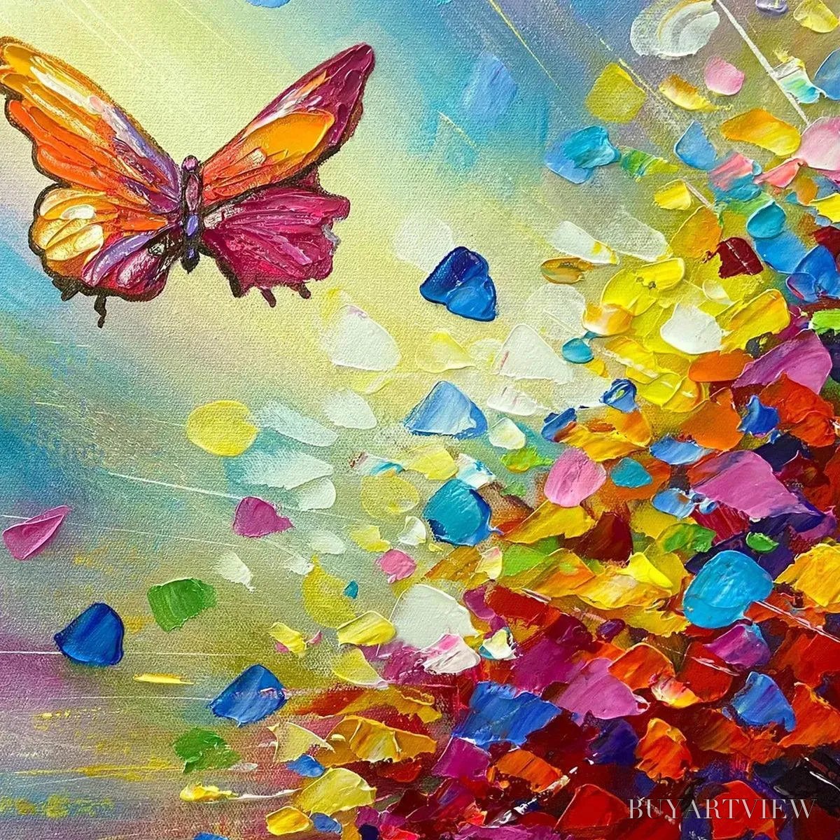 ARTOVITAS Butterfly Flight – Colorful Butterfly Painting on Canvas - image 5