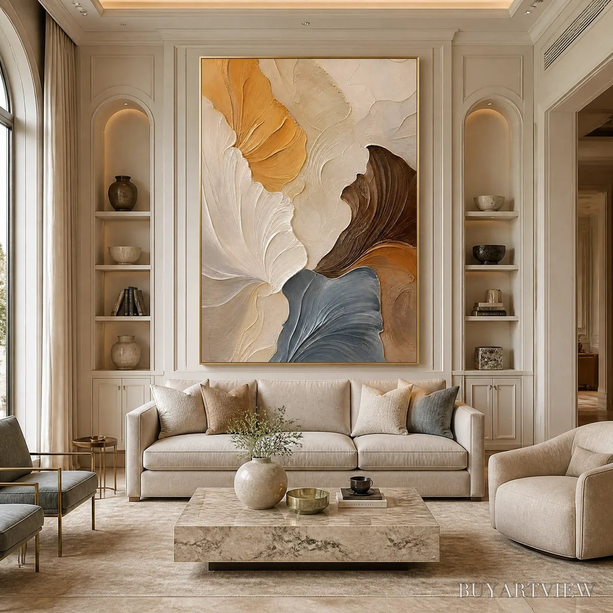 ARTOVITAS Layered Earth – Layered Neutral Organic Abstract - image 2