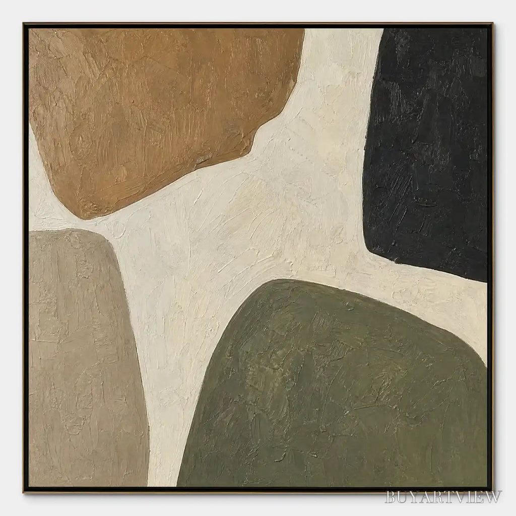 ARTOVITAS Earthbound Forms – Organic Neutral Shape Abstract - image 1
