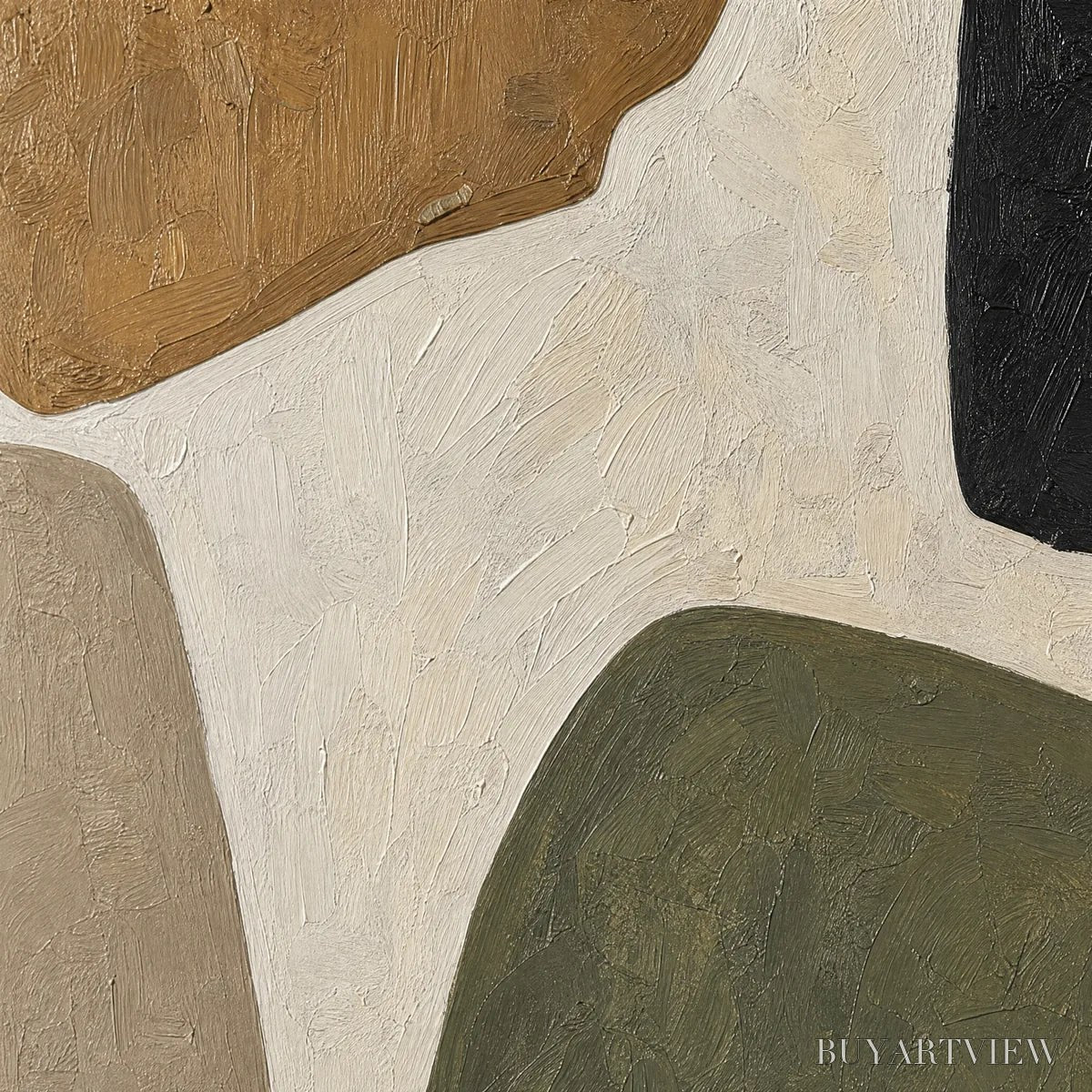 ARTOVITAS Earthbound Forms – Organic Neutral Shape Abstract - image 3