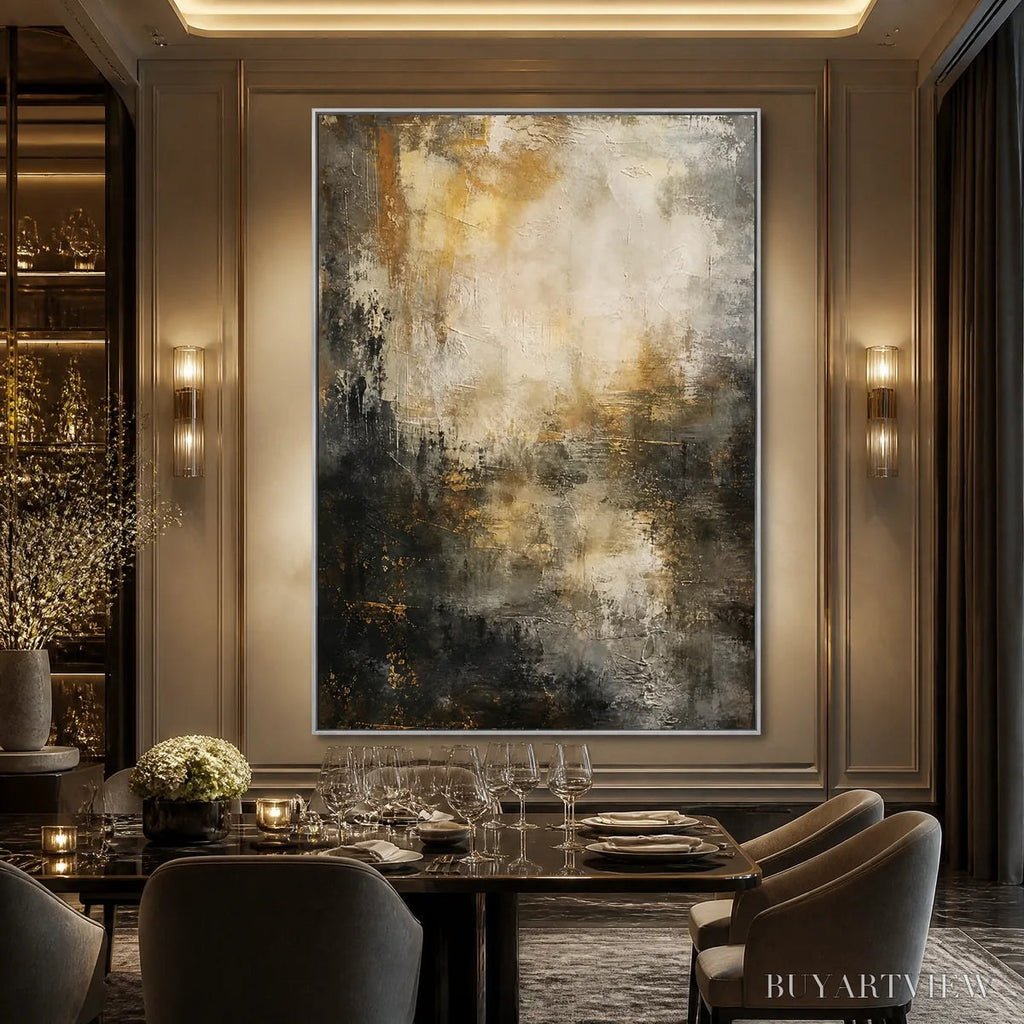ARTOVITAS Night Aurelia – Moody Gold Black Abstract - image 6