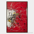 ARTOVITAS Ignition – Bold Red and Black Abstract Expressionist - image 1