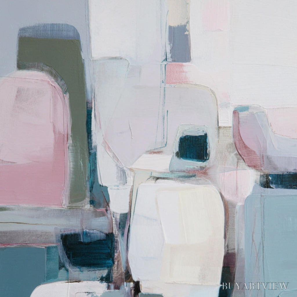 ARTOVITAS Morning Blush – Soft Contemporary Abstract Block Painting - image 5