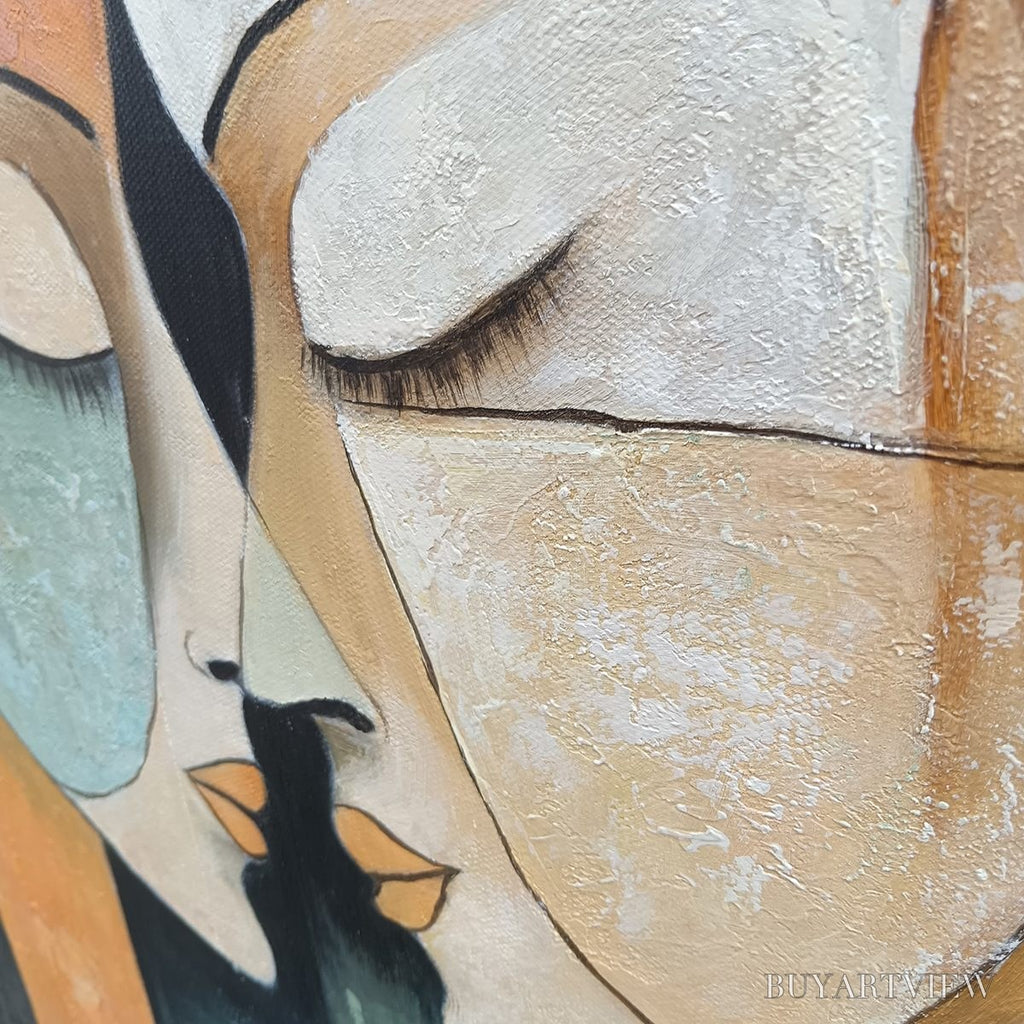 ARTOVITAS Ready to Ship | Unity in Contrast | 28''X28'' | 70x70cm | Black Frame - image 4