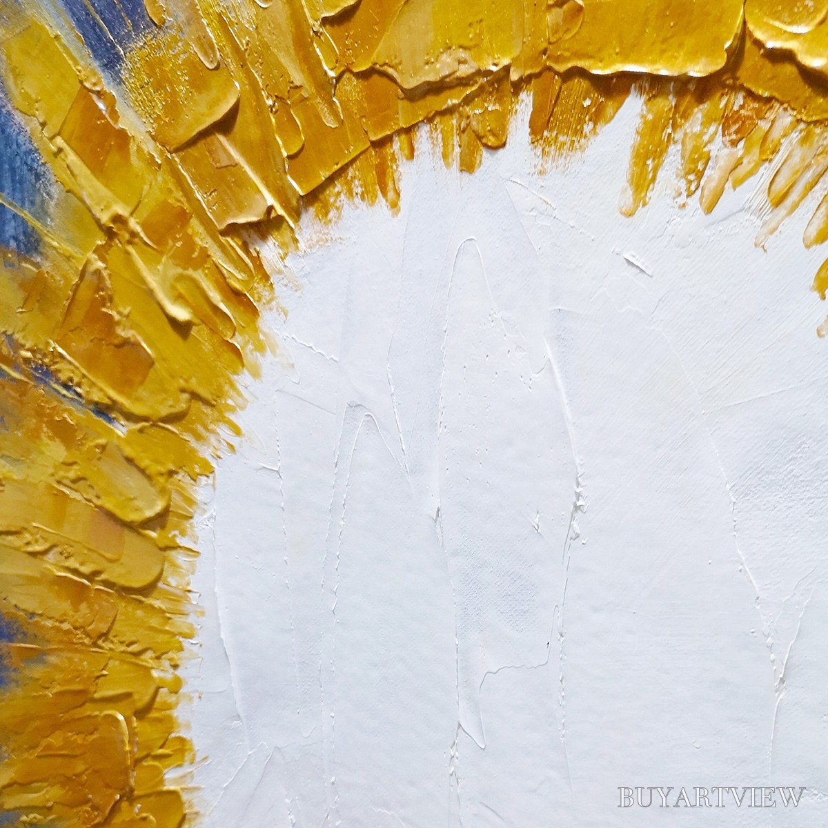 ARTOVITAS Copper Nova – Square Abstract Oil Painting with Copper and Dark Blue - image 6
