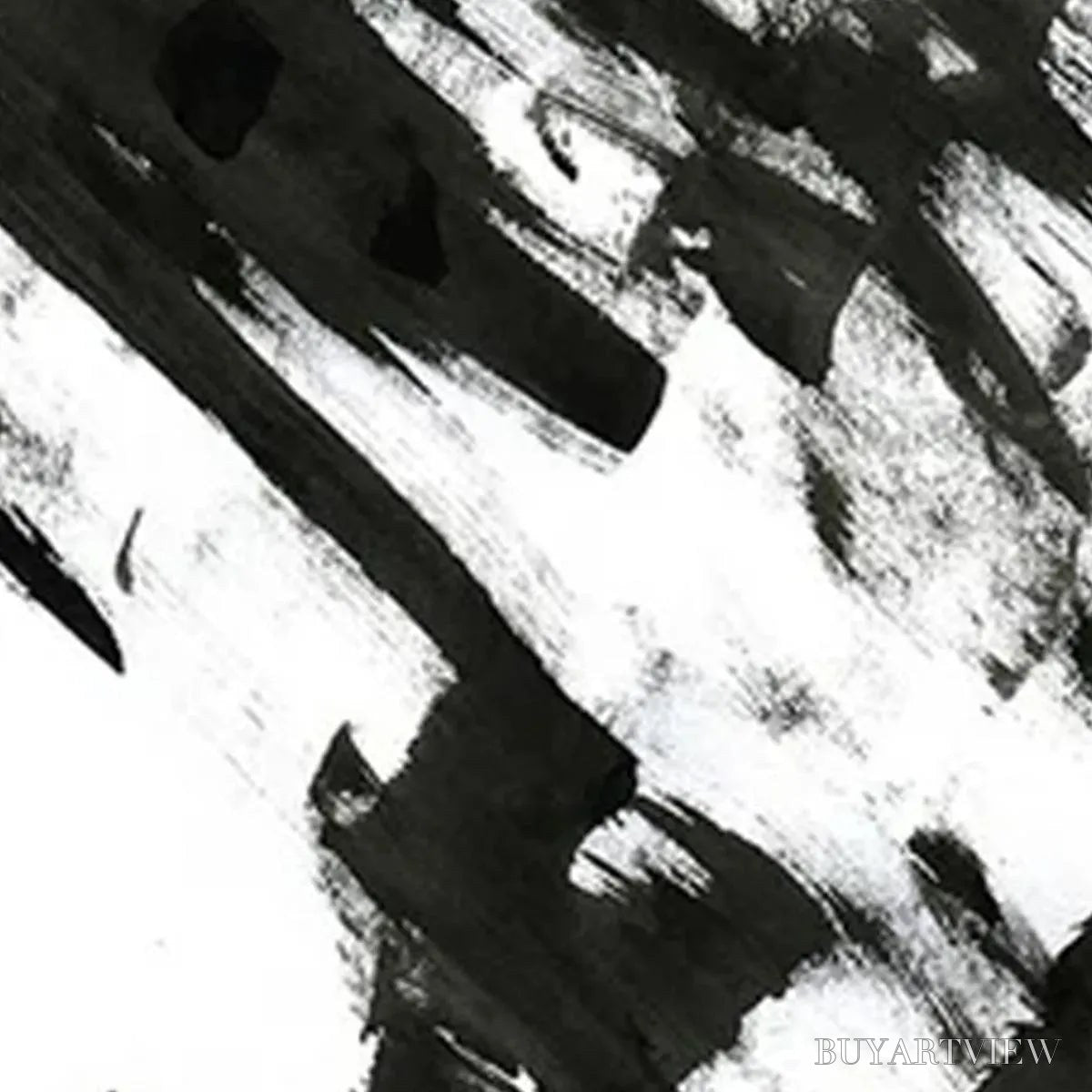 ARTOVITAS Black & White Abstract Triptych – Abstract Painting Set of 3, Vertical - image 3