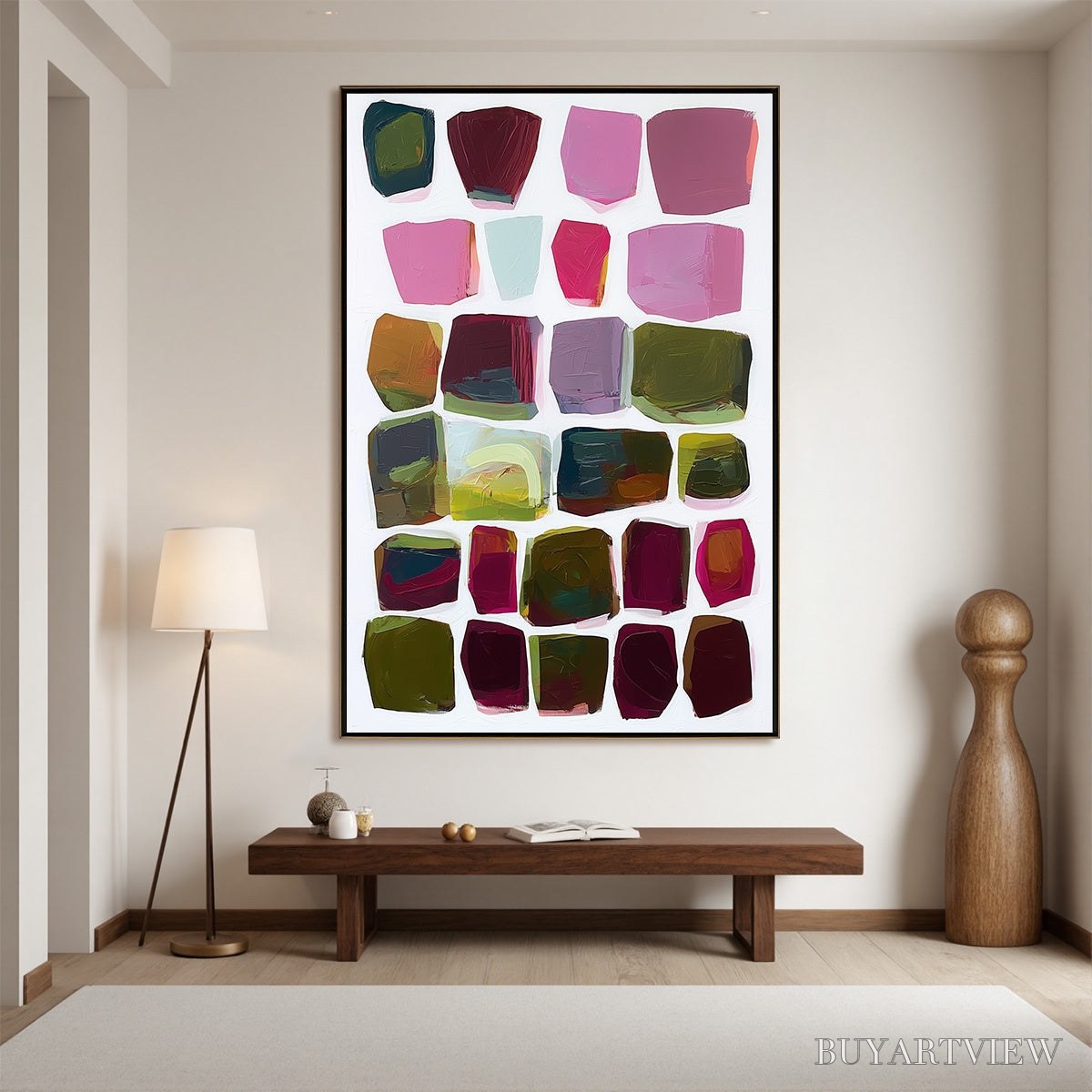 ARTOVITAS Jewel Tones – Abstract Geometric Oil Painting - image 4