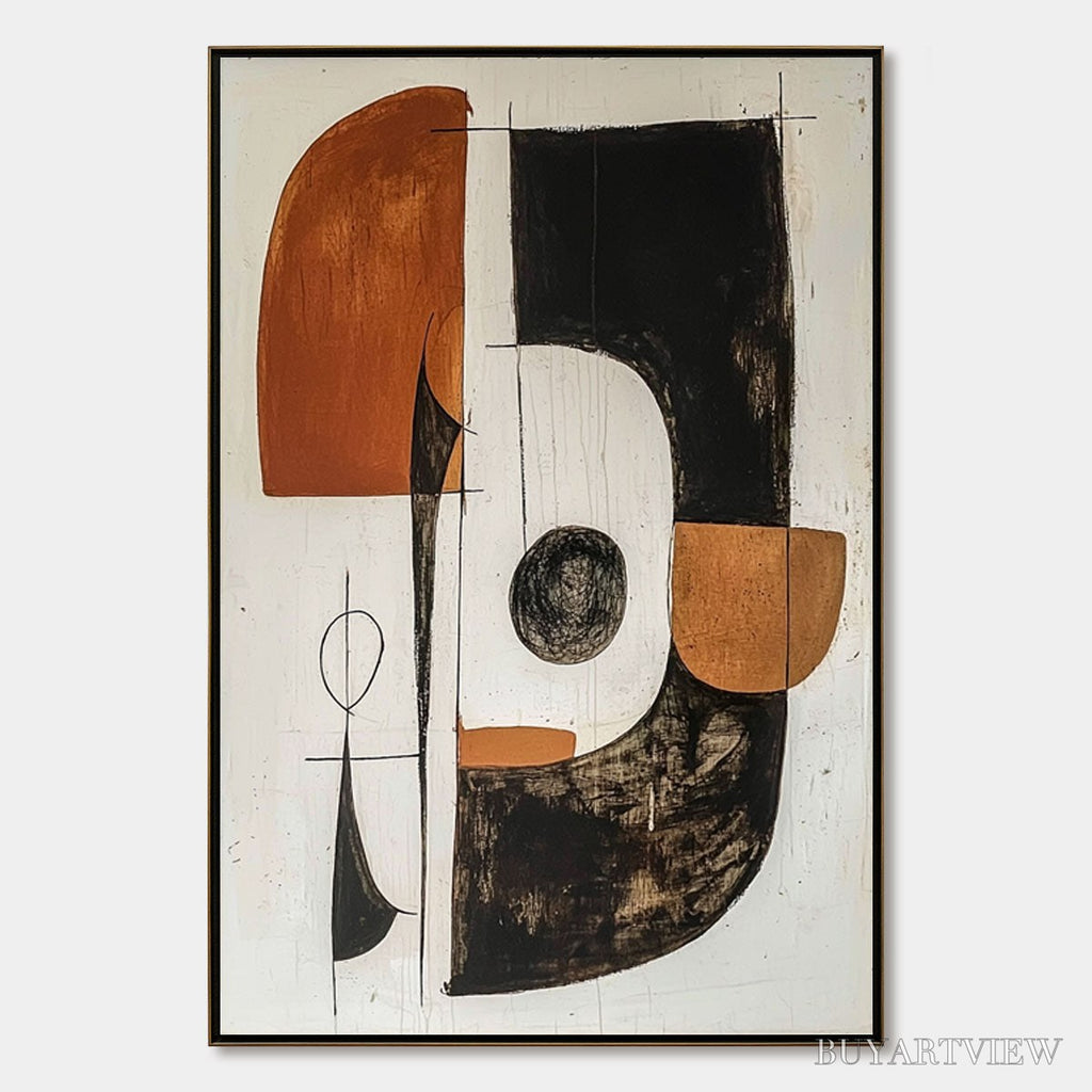 ARTOVITAS Construct – Modern Abstract Geometric Oil Painting - image 1