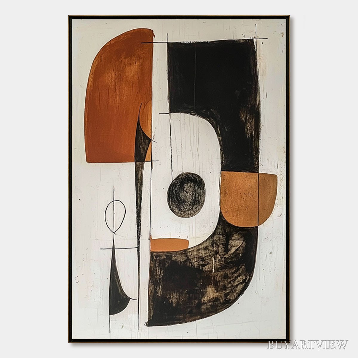 ARTOVITAS Construct – Modern Abstract Geometric Oil Painting - image 1
