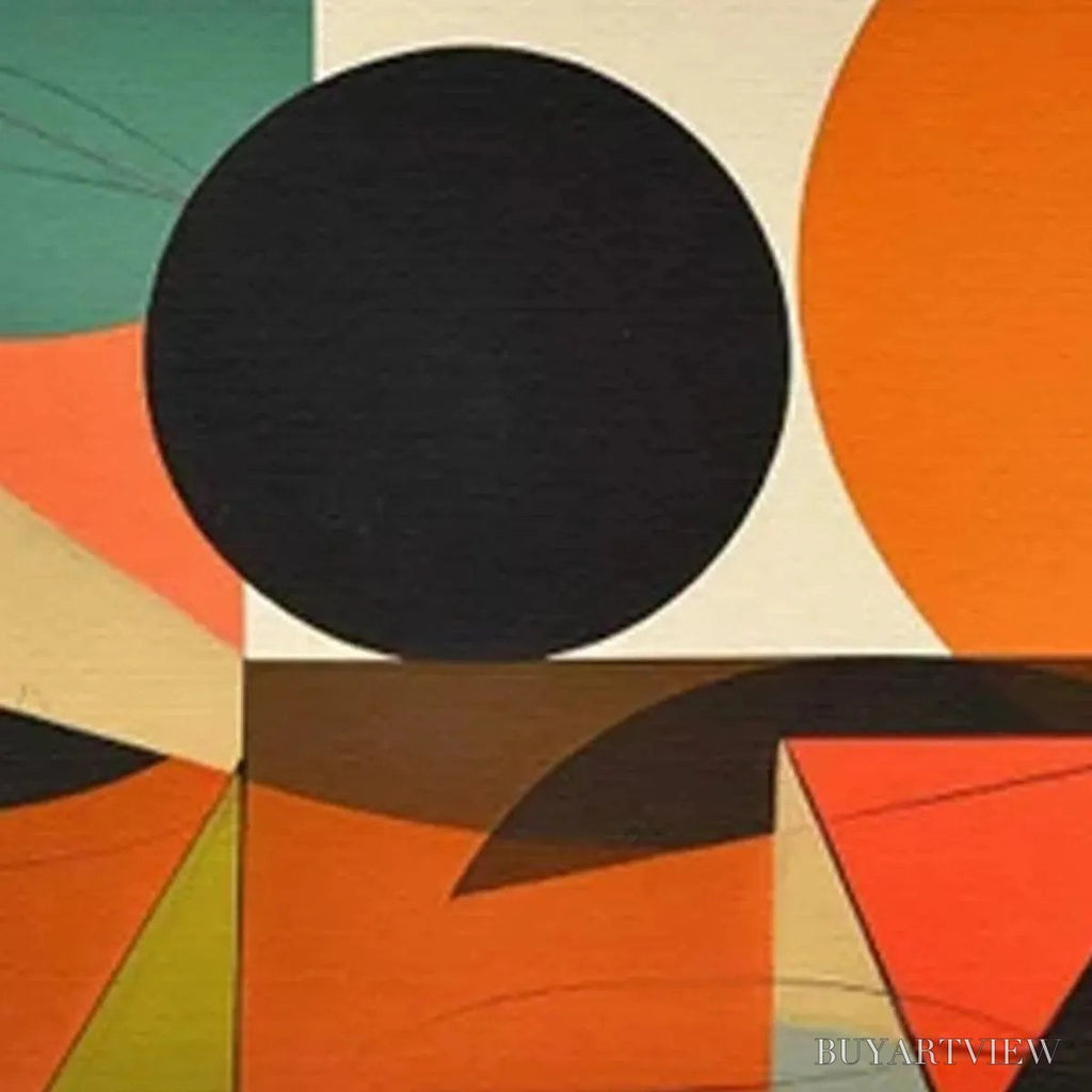 ARTOVITAS Mid-Century Modern Geometric Panoramic – Abstract Painting, Panoramic , Mid-Century Modern Decor - image 3