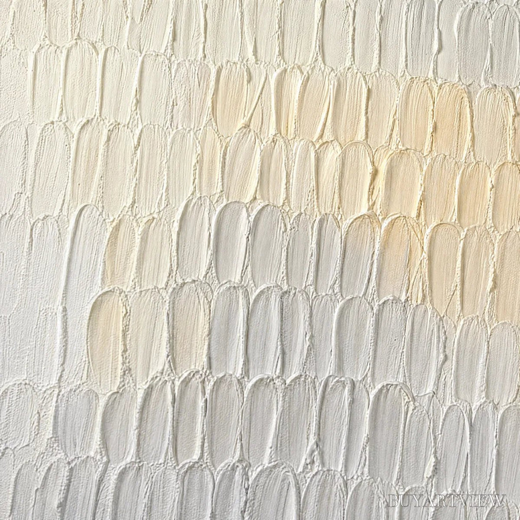 ARTOVITAS Whispered Plaster – White Textured Minimalist Abstract - image 3
