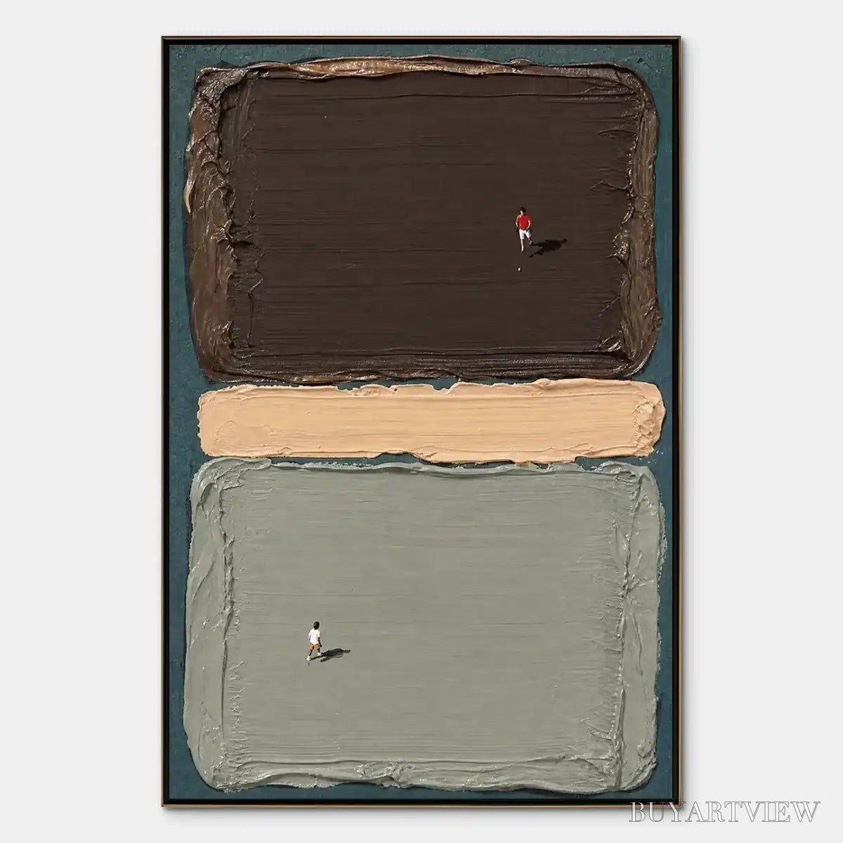 ARTOVITAS Silent Swimmers – Minimal Swimmers Color Block Art - image 1