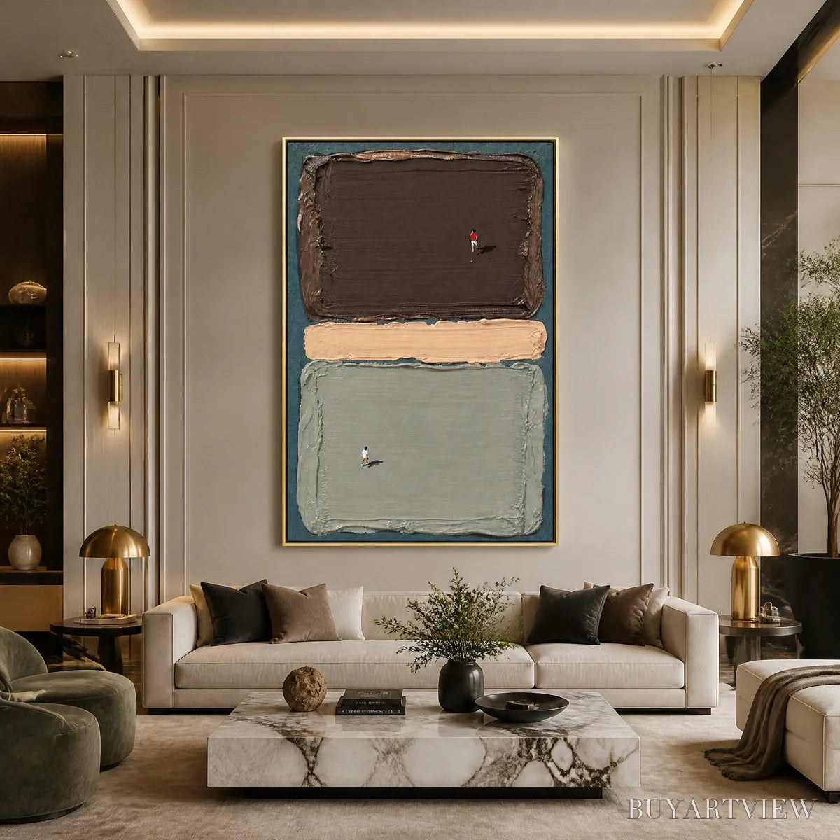 ARTOVITAS Silent Swimmers – Minimal Swimmers Color Block Art - image 2