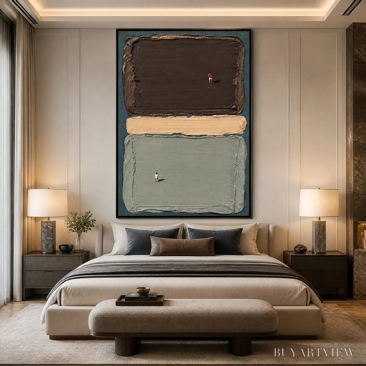 ARTOVITAS Silent Swimmers – Minimal Swimmers Color Block Art - image 5