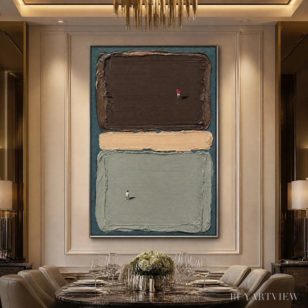 ARTOVITAS Silent Swimmers – Minimal Swimmers Color Block Art - image 6