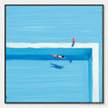 ARTOVITAS the Plunge – Minimalist Blue Art of a Summer Pool Scene - image 1